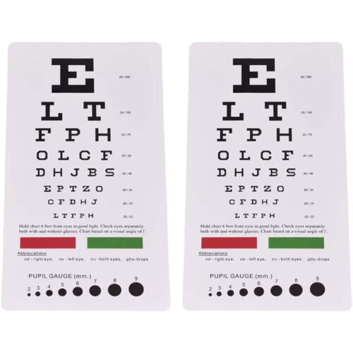 Functional Eye Exam Kit With Eye Chart Set And PD Rulers Compact Size For Portable Vision Testing 2