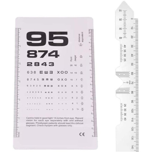 Functional Eye Exam Kit With Eye Chart Set And PD Rulers Compact Size For Portable Vision Testing 1