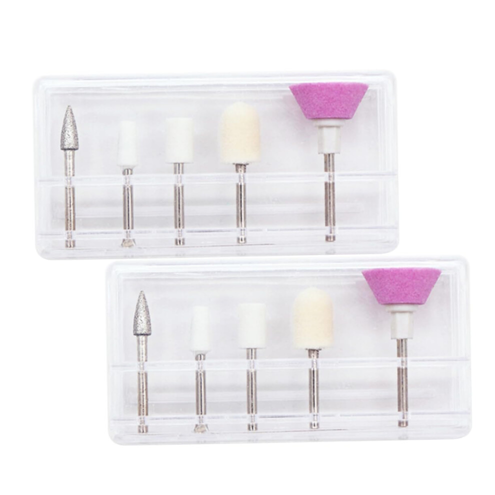 Nail Drill Bits Quartz Set 10pcs Durable Grinding Heads for Manicure and Pedicure Acrylic Gel Nails