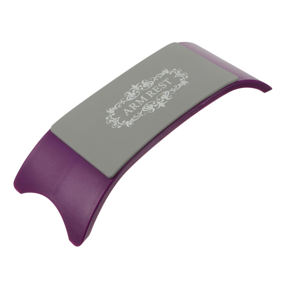 Purple Nail Arm Rest Ergonomic Hand Cushion For Manicure Fatigue Reduction And Stable Nail Art Support