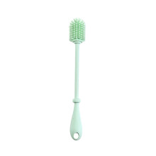 Silicone Baby Bottle Brush Long Handle Odor Food Grade Cup Cleaning Brush Green