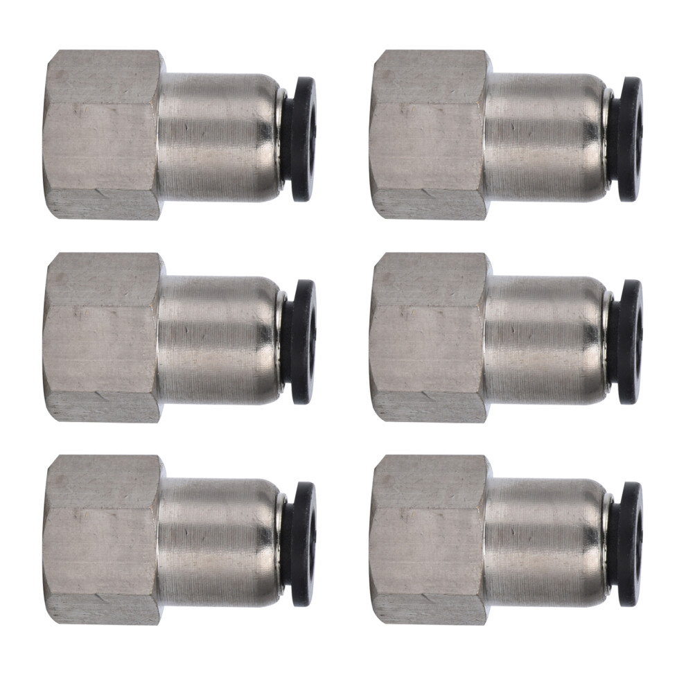 Female Pneumatic Quick Fitting Pcf Brass 4-05 M5 Nickel Plated 3321382379896