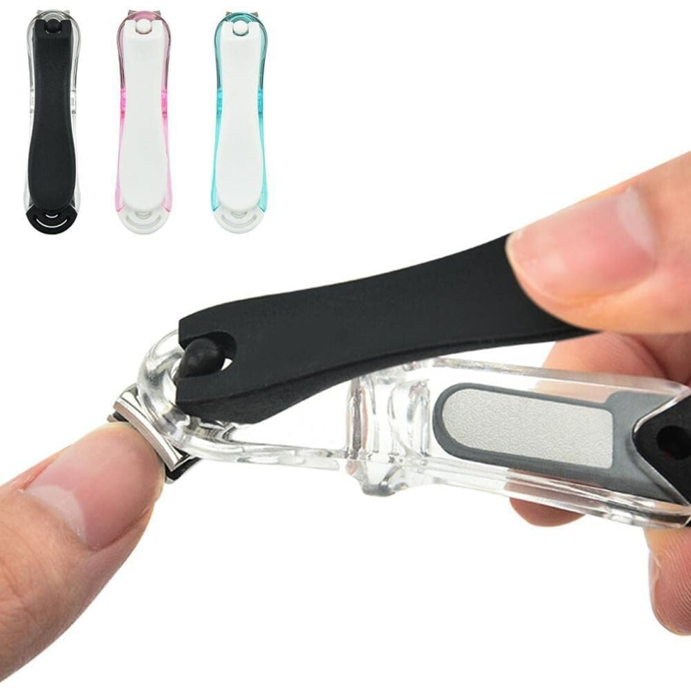 Nail Clippers 2 in 1 Stainless Steel 360 Rotary with File and Cuticle Scissors Manicure Set