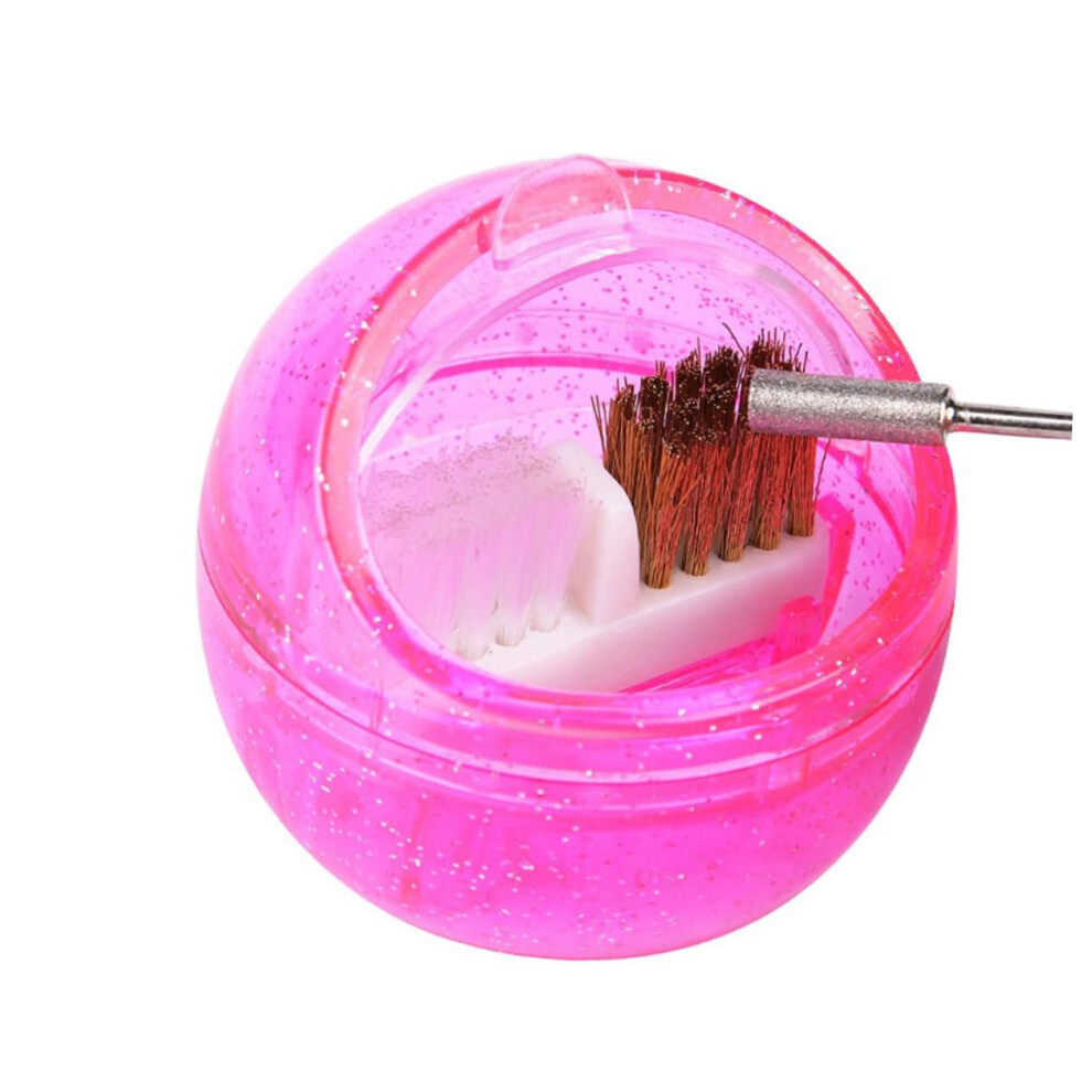 Nail Drill Bit Cleaner with Dual Brush Design for Fast Gentle Debris Removal at Salon or Home