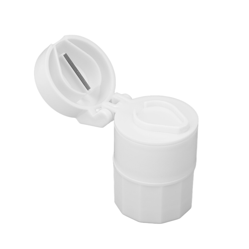White 4 in 1 Pill Cutter and Grinder with Separation Function