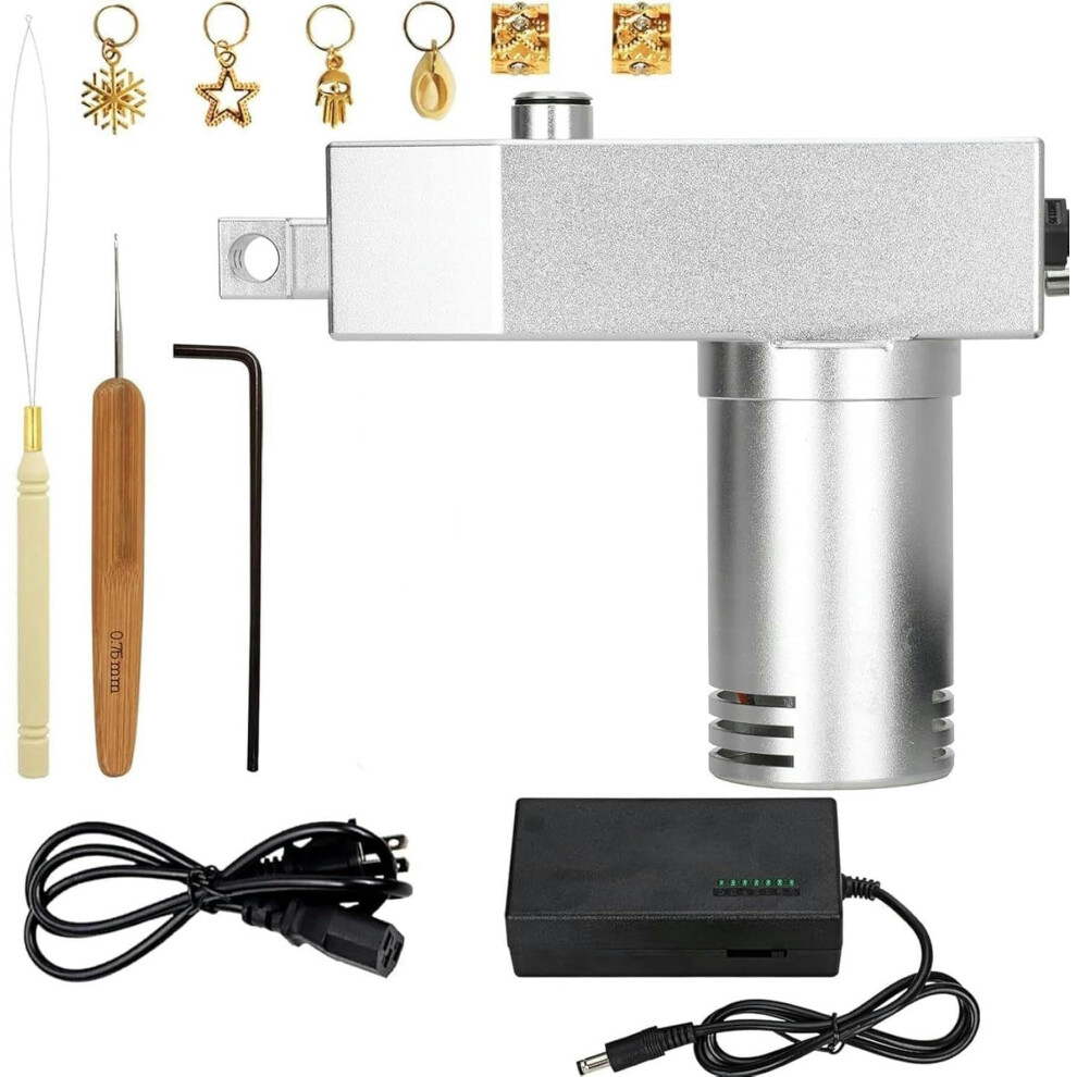 Unisex Electric Dreadlock Machine 8Mm With Multiple Head Sizes For Human And Synthetic Hair
