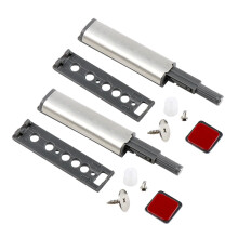 Push to Open Cabinet Latch with Silent Door Mechanism, Handle Noise Reduction Stainless Steel