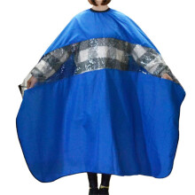 Hair Cutting Cape Waterproof with Clear Phone Window Large Blue Barber Cape Adjustable Neck