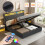 5ft King Upholstered Bed Frame with Hydraulic Storage 7