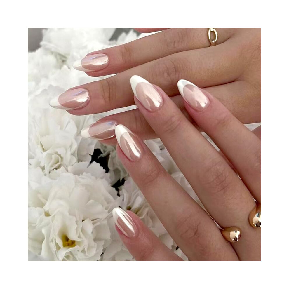 Cream Press On Nails Short Square Glossy Nude Apricot Fake Nails 24Pcs Instant Salon Manicure Set