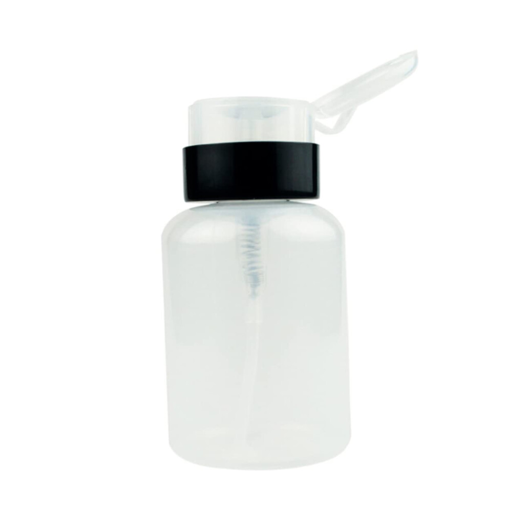 Travel Size Nail Polish Remover Dispenser 210ml Lockable Pump Bottle for Toner and Makeup