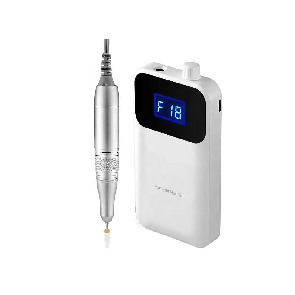 Electric Nail Drill 30000RPM Speed Cordless Rechargeable File for Acrylic Nails Manicure Pedicure