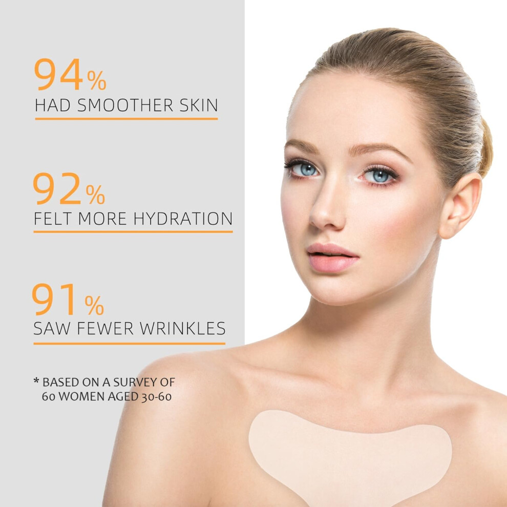 Chest Wrinkle Pads Silicone Patches Reusable Overnight Anti Aging Decollete Treatment 2 Pcs