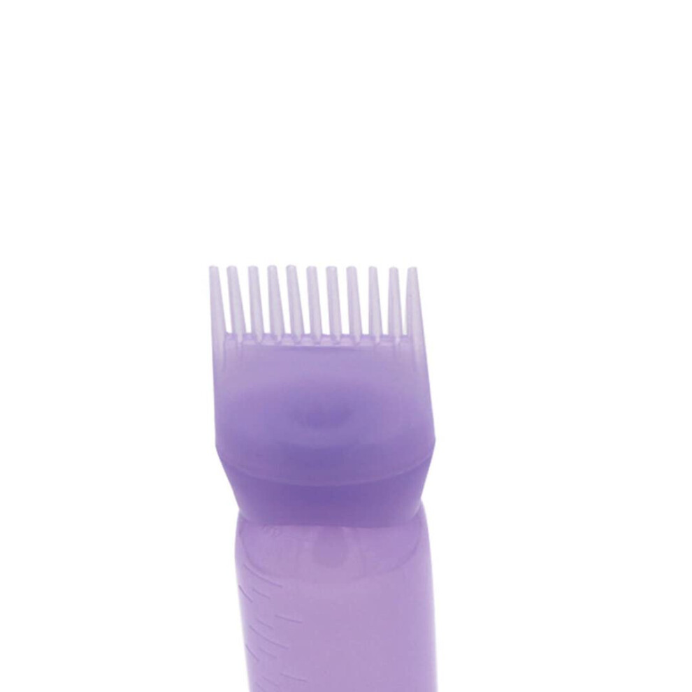 160ml Purple Hair Dye Applicator Bottle with Comb and Brush for Even Color Application