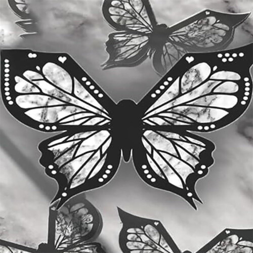 Winged Eyeliner Stamp with Butterfly Stencil, Reusable Precise Wing Guide Eye Makeup Tool, Black 2