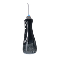 Portable Cordless Water Dental Flosser Oral Irrigator with 4 Replaceable Jet Tips, Black