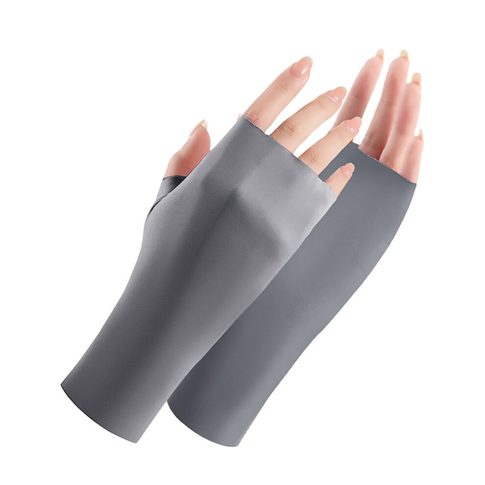 UV Protection Gloves for Gel Nail Lamp UPF50+ Fingerless Design Blocks 99% UV Light for Manicure