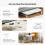 Multifunction Dining Table, Modern Height Adjustable Coffee Table,White Party Table for Living Room,Dining room 8