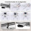 Multifunction Dining Table, Modern Height Adjustable Coffee Table,White Party Table for Living Room,Dining room 9