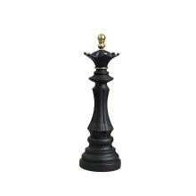 Desktop Ornament Statue Dark Blue Resin Craft Design 9x9x27.5 cm Tabletop Sculpture For Home Decor Wine Cabinet
