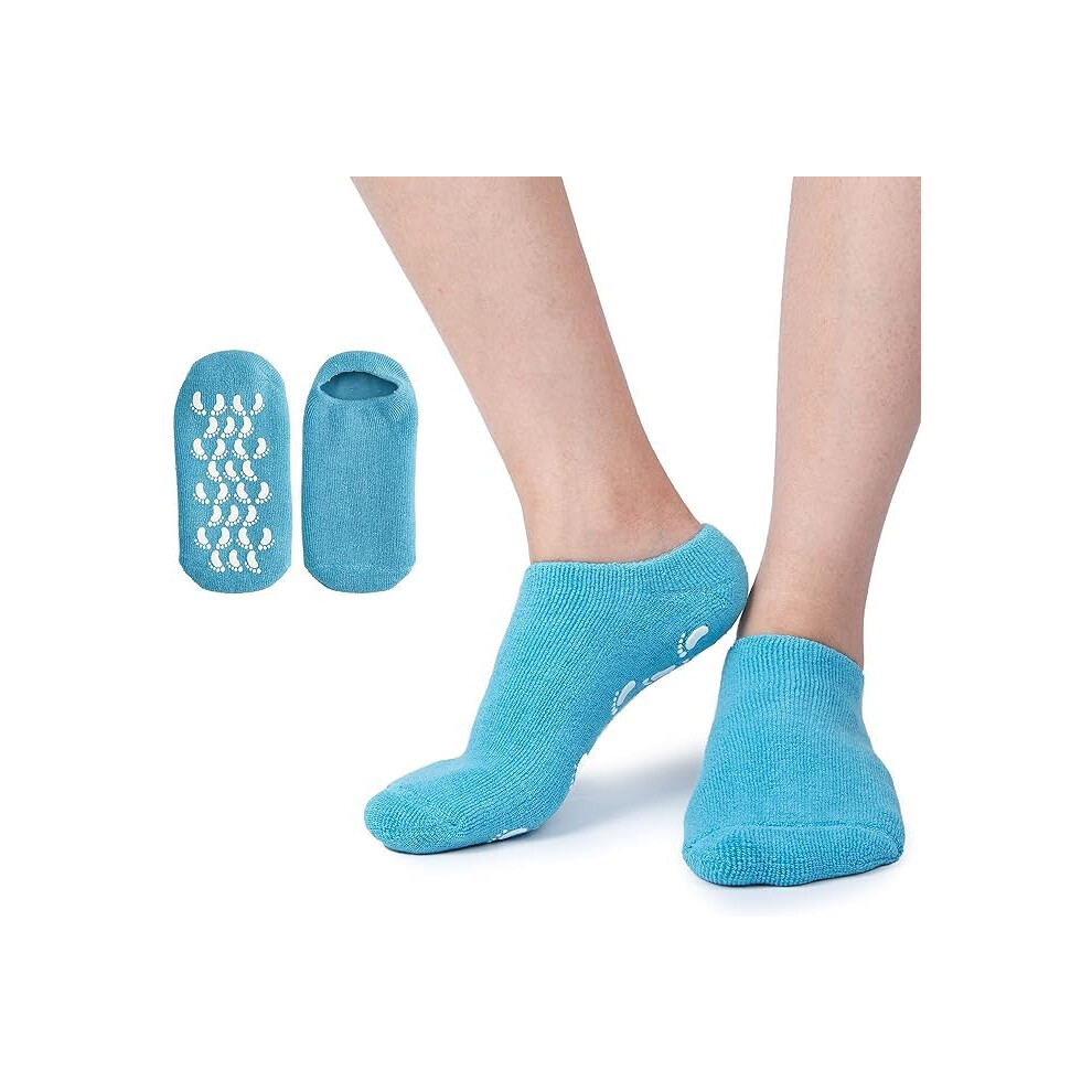 Moisturizing Gel Socks with Fullfoot Gel Lining for Deep Hydration and Spa Care for Dry Cracked Feet
