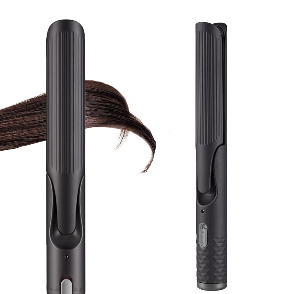 Grey Hair Straightener And Curler 2 In 1 Ceramic Iron, Dual Voltage, Fast Heatup, Travelfriendly,
