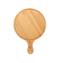 Wooden Pizza Cutting Board 10inch Round Serving Board for Cheese Steak Snack MultiFunctional Use