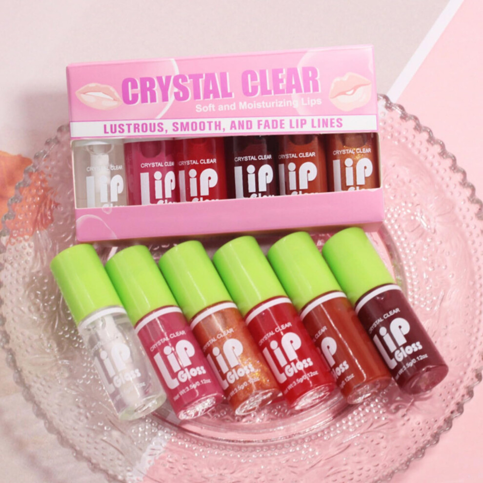 Lip Gloss Set 6 Colors LongLasting Waterproof  Pigment Moisturizing Mini Liquid Lipstick
