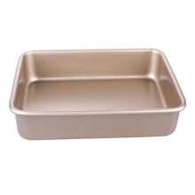 9Inch Gold Nonstick Baking Tray, Heavy Duty Steel Cake Pan for Bread and Oven Baking
