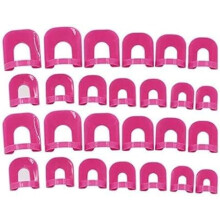 26Pcs Pink Nail Polish Protector Clips Reusable Spill Proof Barrier for Salon and Home Manicure