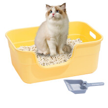 Large Cat Litter Box with Sided Walls, Extra Large Tray for Big Cats and Easy Cleaning