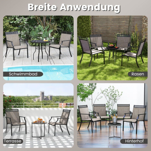 2-Piece Outdoor Chairs Set, Quick-Dry Fabric, Metal Frame 1