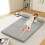 Convertible Floor Sofa Bed, Adjustable Backrest, Light Gray 1