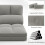 Convertible Floor Sofa Bed, Adjustable Backrest, Light Gray 5
