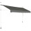 Retractable Balcony Awning, 200cm Wide, UV-Resistant, Grey 1