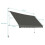 Retractable Balcony Awning, 200cm Wide, UV-Resistant, Grey 2