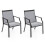 Outdoor Chairs Set, Breathable Fabric, Metal Frame, Grey 1