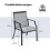 Outdoor Chairs Set, Breathable Fabric, Metal Frame, Grey 2