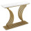 Console Table with Faux Marble Top & Metal Legs 1