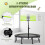 Mini Trampoline with Adjustable Handle, Foldable, 110cm 4