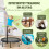 Mini Trampoline with Adjustable Handle, Foldable, 110cm 3