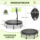 Mini Trampoline with Adjustable Handle, Foldable, 110cm 2