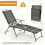 Adjustable Folding Sun Lounger Set - Grey, 2 Pieces 3