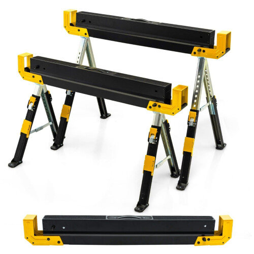 Paire de tréteaux réglables, capacité de 1180 kg, pliables 1