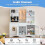 Set da cucina in legno con microonde e accessori 1