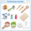 Set da cucina in legno con microonde e accessori 5