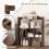 Bookshelf with 7 Cubes, Open Back, Walnut Finish, 80x20x90 cm 5