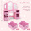 Kids Vanity Table with Removable Mirror & Storage - Pink 2