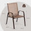 Outdoor Garden Chairs Set, Metal Frame, Brown, 2-Pack 1