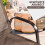 Outdoor Garden Chairs Set, Metal Frame, Brown, 2-Pack 5